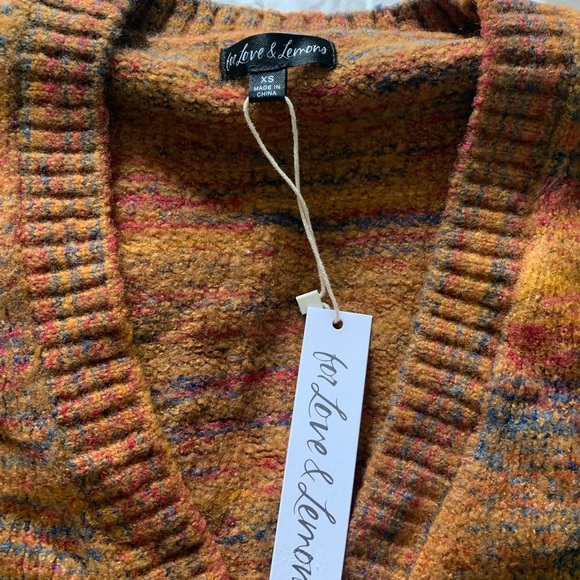 Nwt For Love And Lemons Helena Autumn Tones Cardigan - Picture 3 of 9